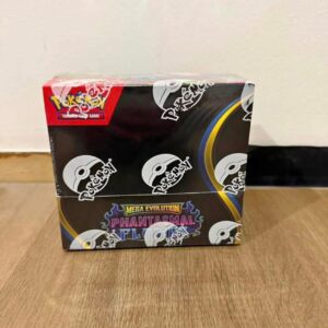 Mega Evolution Phantasmal Pokémon TCG box contents with cards and packs